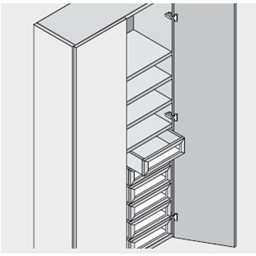 Blum keukenkastscharnier Clip Inserta met veer nikkel 155º rechte arm