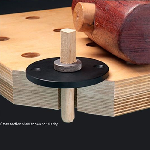 Veritas 'dowel formers' deuvel vormers + standplaat, 4 stuks