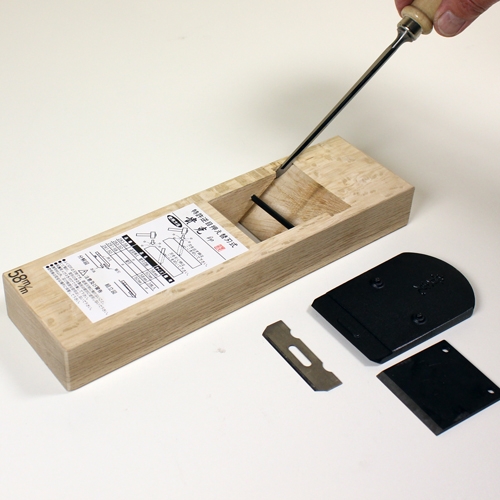 Japanse schaaf wit eiken 58 mm met los snijmes