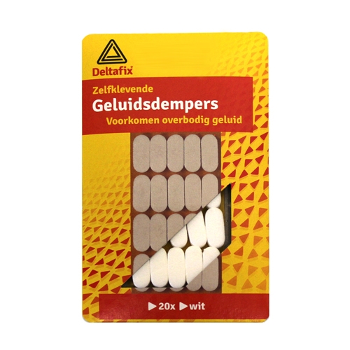 Zelfklevende geluidsdempers wit, 20 stuks
