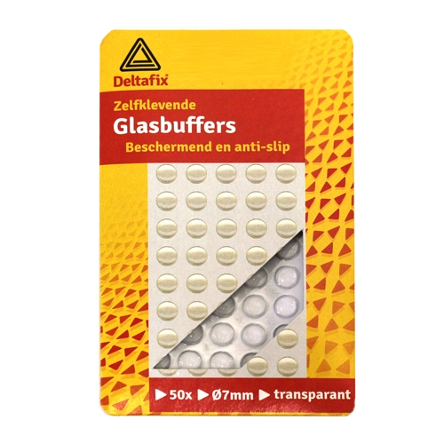 Zelfklevende glasbuffers 7 mm, 50 stuks
