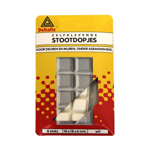 Stootdopjes wit 18 mm, 8 stuks