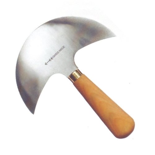Pfeil half maanvormig mes 125 mm breed voor leer snijden