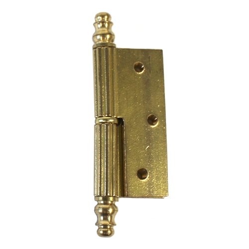 Meubelpaumelle messing ongelakt 50 x 40 mm met vaasknop links