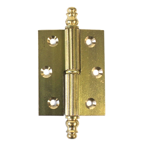 Meubelpaumelle messing ongelakt 50 x 40 mm met vaasknop links