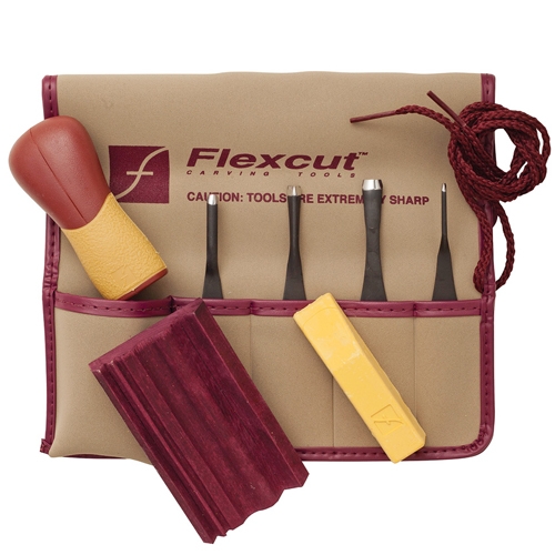 Flexcut SK130 losse lemmets set voor linoleum 4 delig