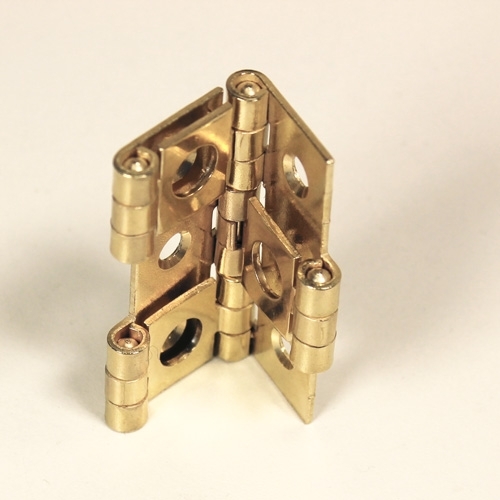 Kamerschermscharnier - dubbel vouw 60 x 30 mm vermessingd 