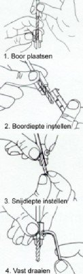 Bohrcraft verzinkboorhouder voor 10 mm houtboor