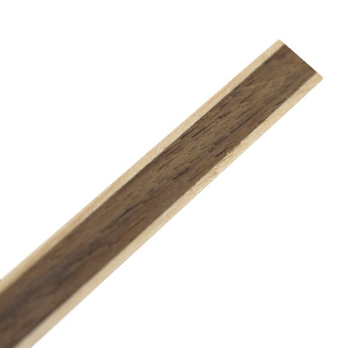 Inleglijst fineer donkerbruin, 10 x 1000 mm