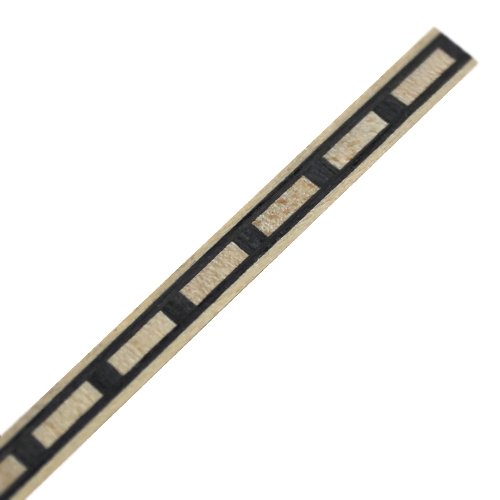Inleglijst fineer witte blokjes met zwarte randen, 5 x 1000 mm