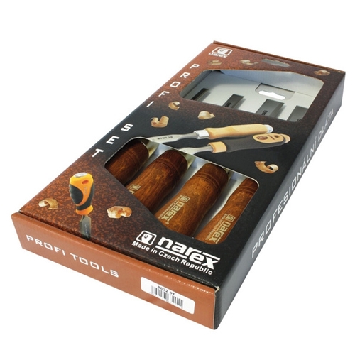 Narex steekbeitelset met houten heft, 4-delig