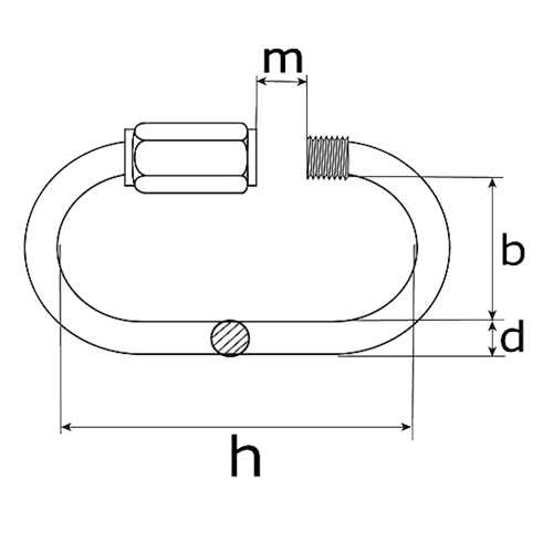 Noodschalm 8 mm verzinkt