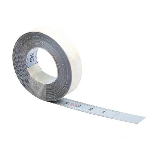 Memolon wit vlak machinemeetlint horizontaal rechtsoplopend - 1 m x 10 mm