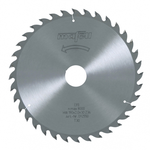 Mafell zaagblad HM 190 x 1,2/ 2,0 x 30 mm Z36 WZ