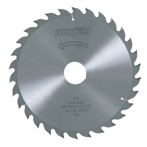 Mafell zaagblad HM 180 x 1,2/ 2,0 x 30 mm Z30 WZ