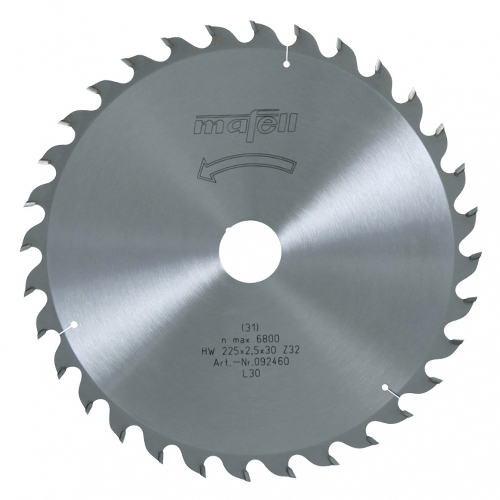 Mafell zaagblad HM 225 x 1,8/ 2,5 x 30 mm Z32 WZ