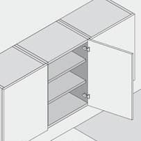 Blum Clip Top scharnier zonder veer nikkel 110º middenaanslag
