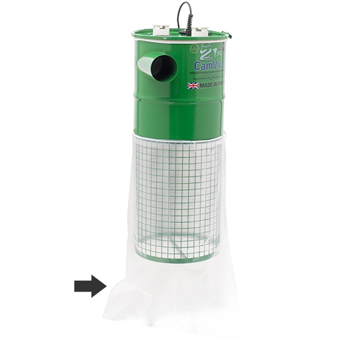 Spaanderzak voor Record Power CamVac wand stofafzuiger