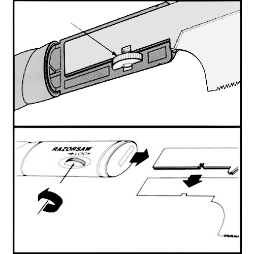 Zaagblad voor Gyokucho 293 Razorsaw Kataba Atsuba crosscut zaag ronde neus 180 mm