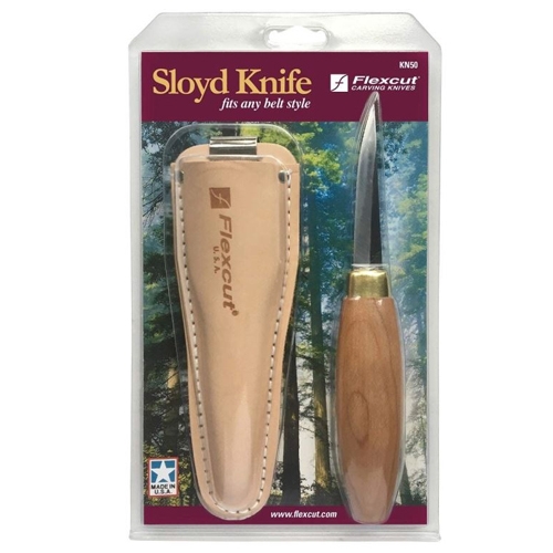 Flexcut KN50 houtsnijmes 'Sloyd Knife' met lederen holster