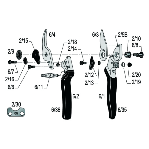 Felco #6 snoeischaar 195 mm voor kleine handen