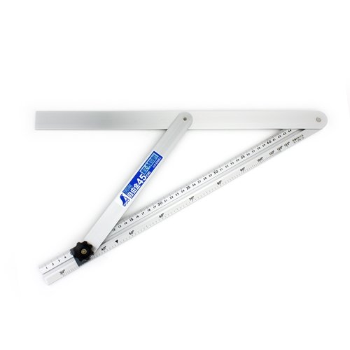 Shinwa Japanse aluminium hoekmeter 450 mm met blokkering