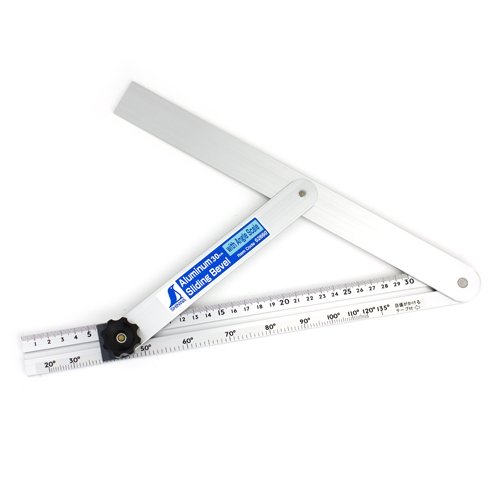 Shinwa Japanse aluminium hoekmeter 300 mm met blokkering