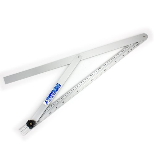 Shinwa Japanse aluminium hoekmeter 600 mm met blokkering