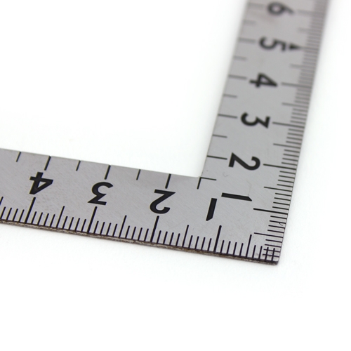 Shinwa Japanse winkelhaak rvs 4x maataanduiding 150/300 mm