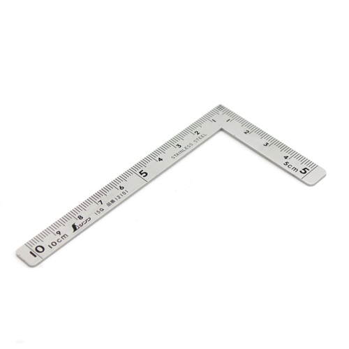 Shinwa Japanse winkelhaak rvs 4x maataanduiding 50/100 mm