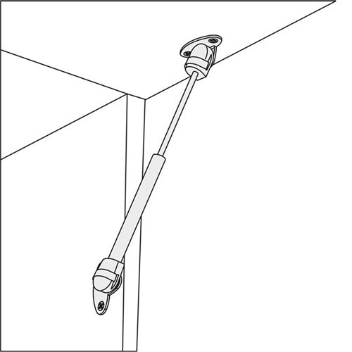 Gasveer 190-290 mm omhoog 90°