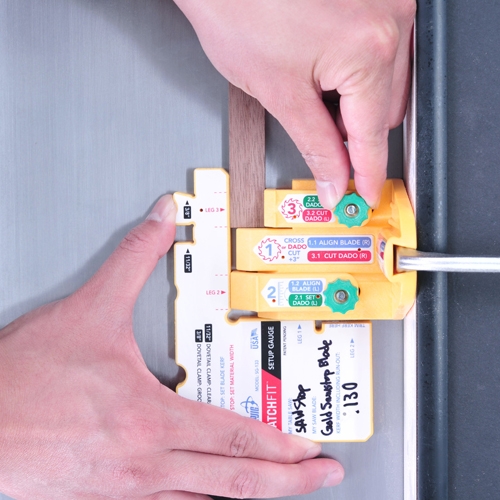 MicroJig Matchfit Setup Gauge instelhulpstuk voor Dado Stop