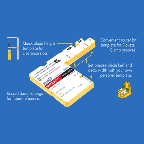 MicroJig Matchfit Setup Gauge instelhulpstuk voor Dado Stop