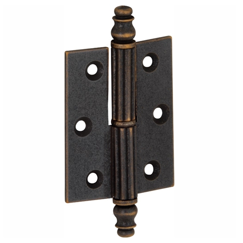 Meubelpaumelle gebronsd 50 x 40 mm met vaasknop rechts