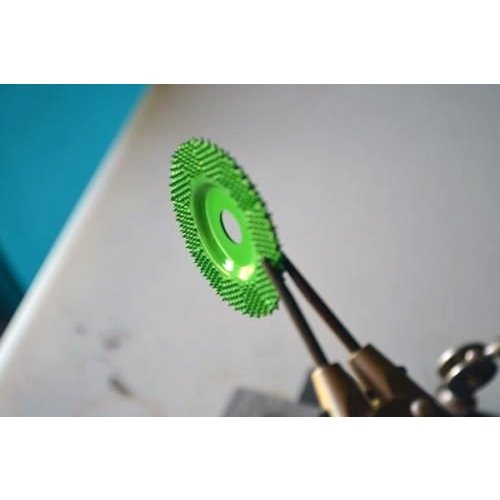 Saburrtooth schrijfrasp Ø 50 mm vlak dubbel groen/grof