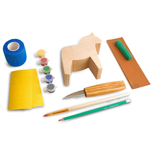 BeaverCraft houtsnijset paard