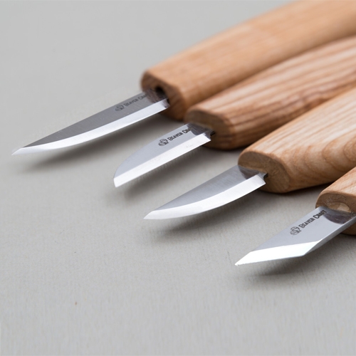 BeaverCraft houtsnijset inclusief canvas foudraal 4-delig