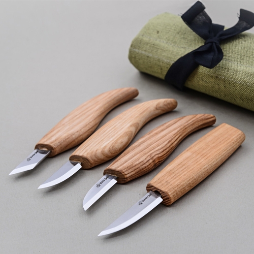 BeaverCraft houtsnijset inclusief canvas foudraal 4-delig