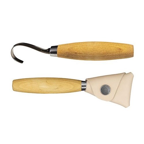 Morakniv 164 lepelmes met lederen bescherming rechtshandig