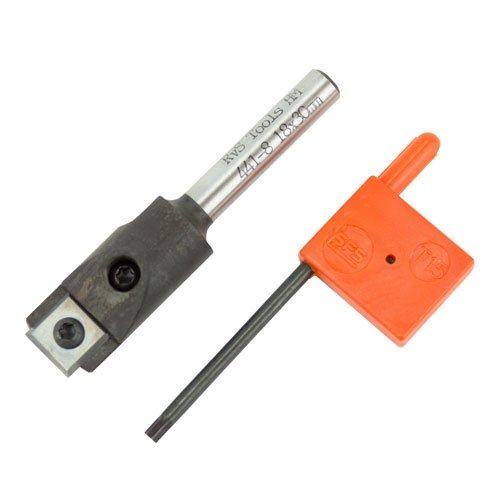 Hm 441-8 groeffrees Ø 18 x 30 mm met wisselmessen (schacht 8 mm)