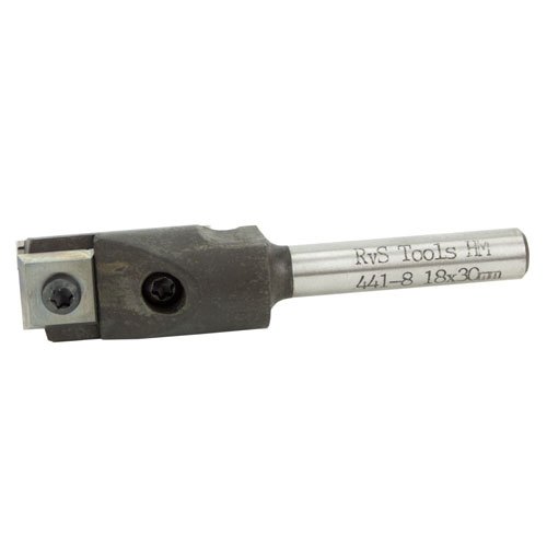 Hm 441-8 groeffrees Ø 18 x 30 mm met wisselmessen (schacht 8 mm)