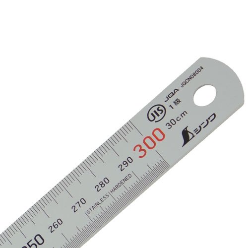 Shinwa Japanse liniaal rvs verenstaal 300 mm