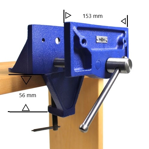 Peaktool meubelmakers bankschroef 150 mm met tafelklem