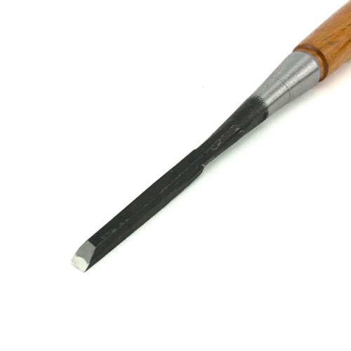 Japanse steekbeitel met rood eiken heft 6 mm