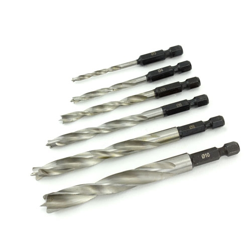 Fisch houtspiraalboren set, 6-delig