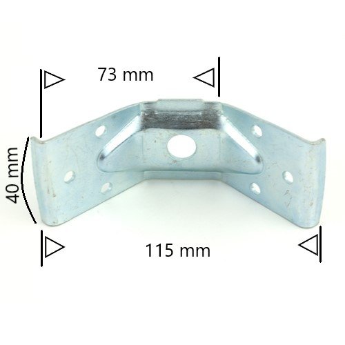 Tafelhoekplaat 40 x 115 mm