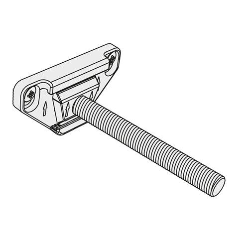 Onzichtbare schapdrager zwaar Ø 12 x 100 mm