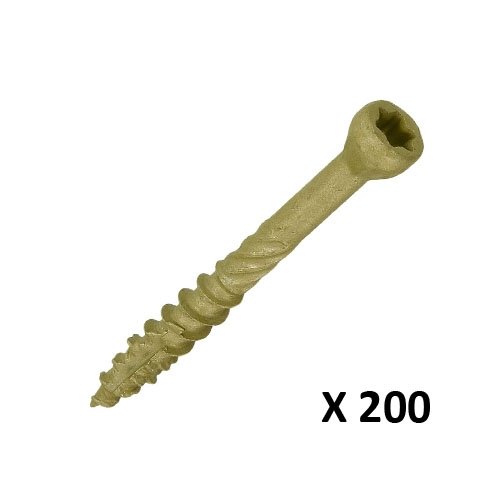 Dynaplus Vlonderschroef Xtreme AR-Bronze platkop met snijpunt Torx T25 Ø 5,0 x 50/30 mm