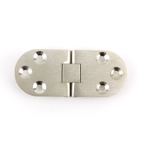 Klepscharnier rond matnikkel 30 x 72 mm