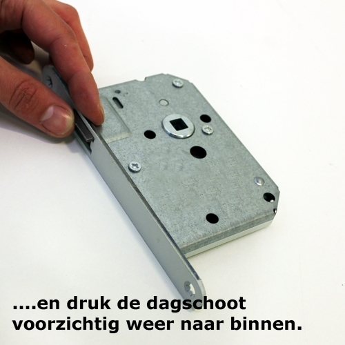 Baptist dag-nachtklavierslot 12-serie met zware veer voorplaat grijs gelakt